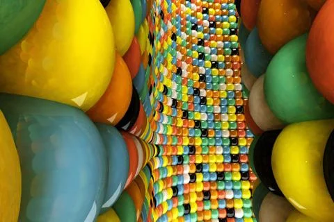 Wall of mosaic Stock Photos