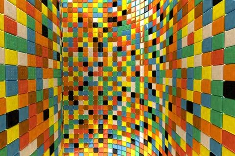 Wall of mosaic Stock Photos