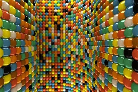 Wall of mosaic Stock Photos