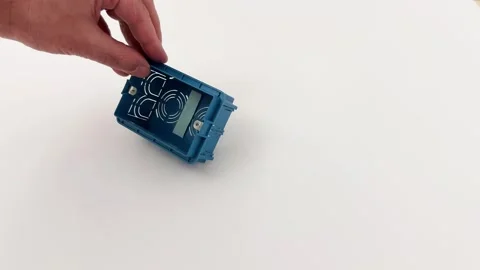 Wall-Mount Electrical Box with Brackets for Outlet Wiring Stock-Footage 321586780