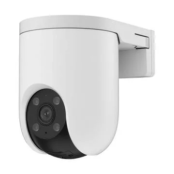 Wall mount wireless cctv camera white background Stock Photos