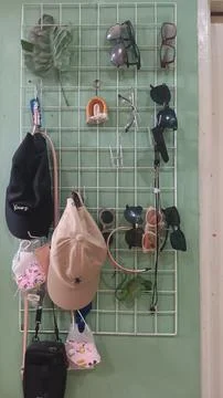 Wall-Mounted Accessory Organizer Foto stock