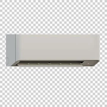 Wall Mounted Air Conditioner 3D Illustration Stock Illustration
