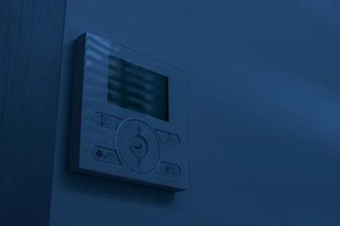 Wall-mounted air-conditioning remote controller Stock Photos
