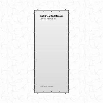 Wall Mounted Banner on Marble Background Vector Illustration. Stock Illustration