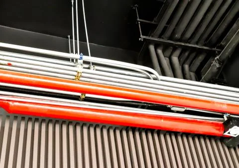 Wall-mounted conduit Stock Photos