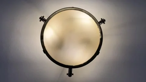 Wall mounted decorated lamp incandescent lights Hz flickering due wrong fra.. Stock-Footage 276489444