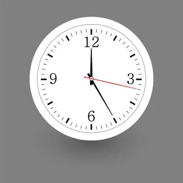 Wall mounted digital clock. Illustrazione stock