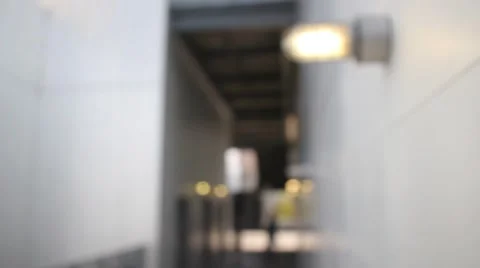 Wall Mounted Light Fixture - Racked Focus Stock Footage 2752344