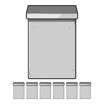 Wall mounted mailbox receiving letters communication mail Illustration