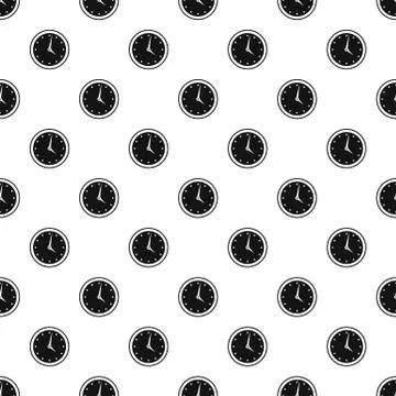 Wall mounted round mechanical watch pattern Stock Illustration