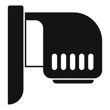 Wall mounted security camera observing, cctv surveillance system icon Ilustración de archivo