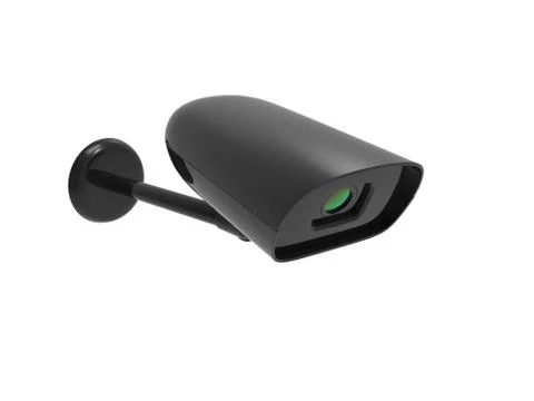 Wall mounted security camera - top view Stock Illustration