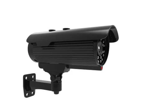Wall mounted security surveillance camera - side view Stock-Illustration