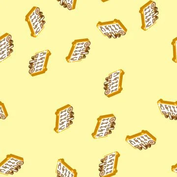 Wall mounted tool rack isometric icon seamless pattern Stock Illustration