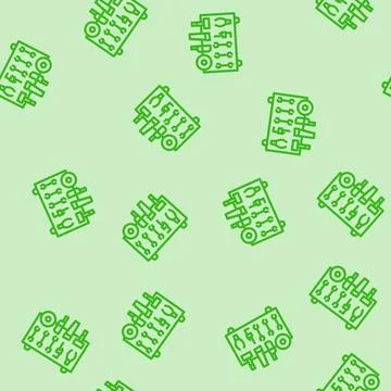 Wall mounted tool rack line vector seamless pattern Stock Illustration