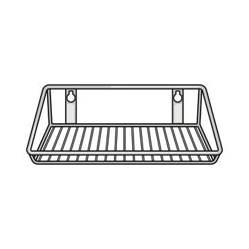 Wall mounted wire rack kitchen bathroom storage Stock Illustration