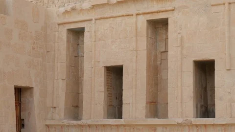 Wall of the Museum With the Exhibits Stock Footage 128398507