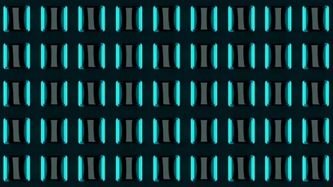 Wall of Neon Lights VJ Loops Stock Footage 74358788