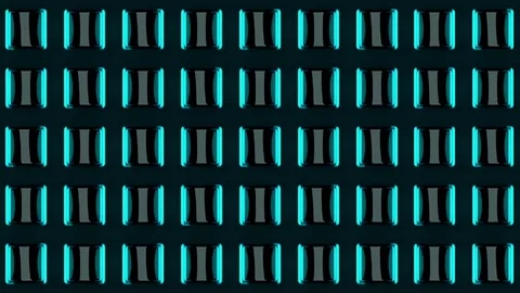 Wall of Neon Lights VJ Loops Stock Footage 74358789