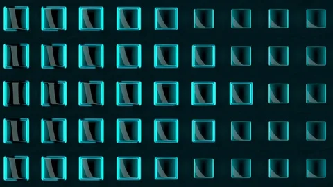 Wall of Neon Lights VJ Loops Stock Footage 74358818