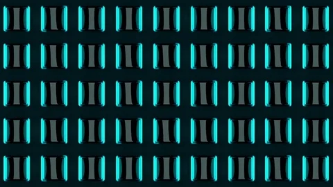 Wall of Neon Lights VJ Loops Stock Footage 74359254