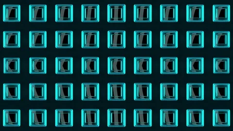 Wall of Neon Lights VJ Loops Stock Footage 74359798