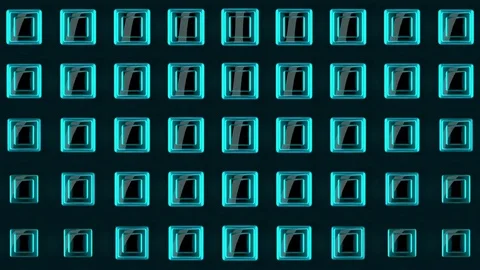 Wall of Neon Lights VJ Loops Stock-Footage 74359894