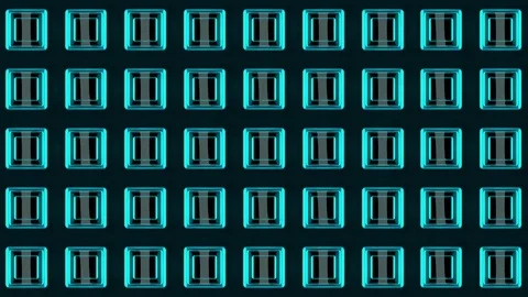 Wall of Neon Lights VJ Loops Stock Footage 74359952