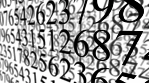 Wall of numbers on white background 2 Video stock 7748381