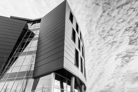 Wall of office building close-up Stock Photos