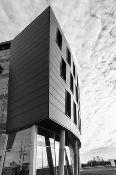 Wall of office building close-up Stock Photos