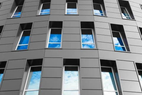 Wall of office building close-up Stock Photos