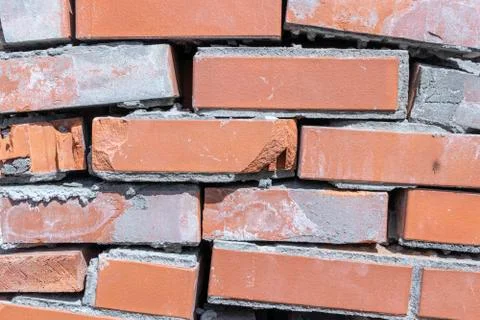 Wall from old bricks can use as background Foto stock