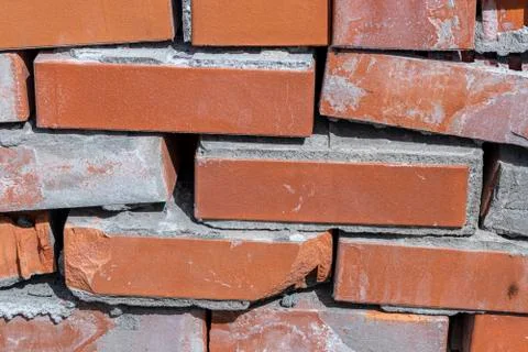 Wall from old bricks can use as background Stock Photos