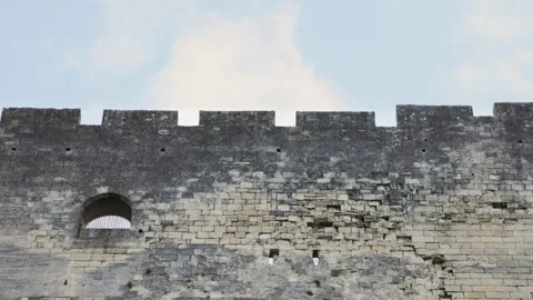 The wall of the old castle Stock Footage 241499445