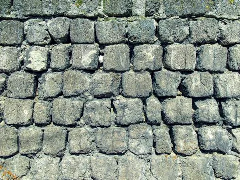Wall from an old cinder block Stock Photos