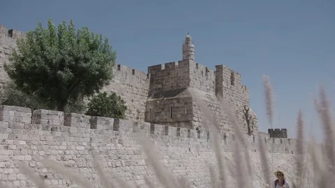 Wall of Old City Jerusalem Stock Footage 86038864