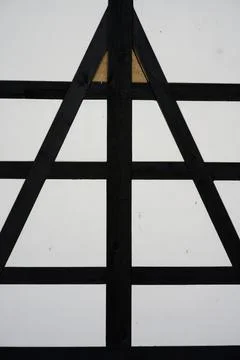 Wall of old german half-timbered house Stock Photos