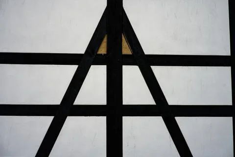 Wall of old german half-timbered house Stock Photos