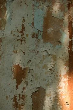 Wall of an old large chimney, close-up wall with rusty smudges Stock Photos