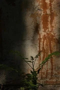 Wall of an old large chimney, close-up wall with rusty smudges Stock Photos