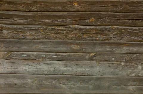 Wall of the old log Stock Photos