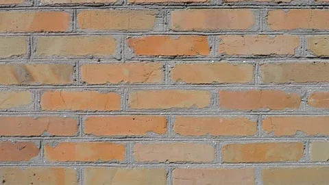 Wall of the old red brick house and and a new wall of white gas foam blocks, Two Stock Footage 124066738