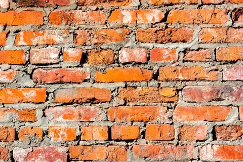 Wall of old red brick Stock Photos
