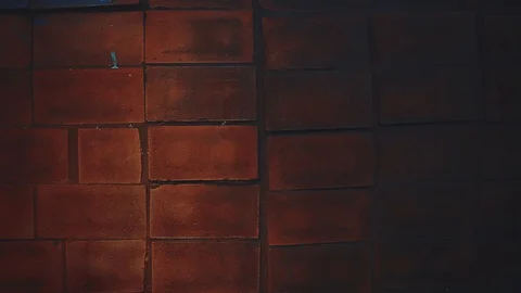 Wall old tile wall background background cracks light movement the background Video stock 97534163