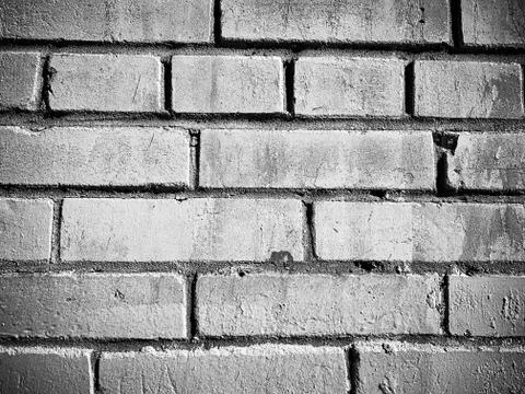Wall of old white brick surface texture designer background Stock Photos