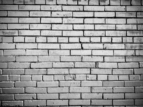 Wall of old white brick surface texture designer background Stock Photos