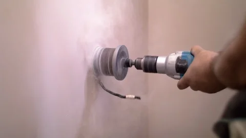 Wall opening for outlet Video stock 94928610