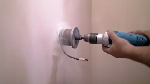 Wall opening for outlet Video stock 94983407